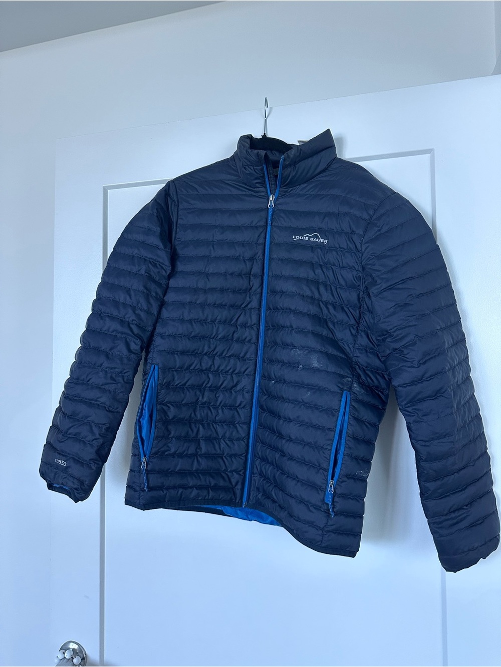 Eddie Bauer Men's Navy Lightweight Packable Puffer Jacket